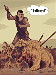 Monkey, primate, ape, caveman, prehistoric Adolf Hitler.