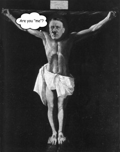The dead ringer here is that Depid is altruistic, about loyalty, protecting the European race, and about the practitioners of racist faith and belief. Adolf Hitler is Jesus Christ and he says, “Are you me?”, which means firstly “Are you me?” as in, do you think of your individual self when it comes to attaining Depid? Secondly, “Are you me?”, as in, do you do think you are Buddha, Christ or Depid?